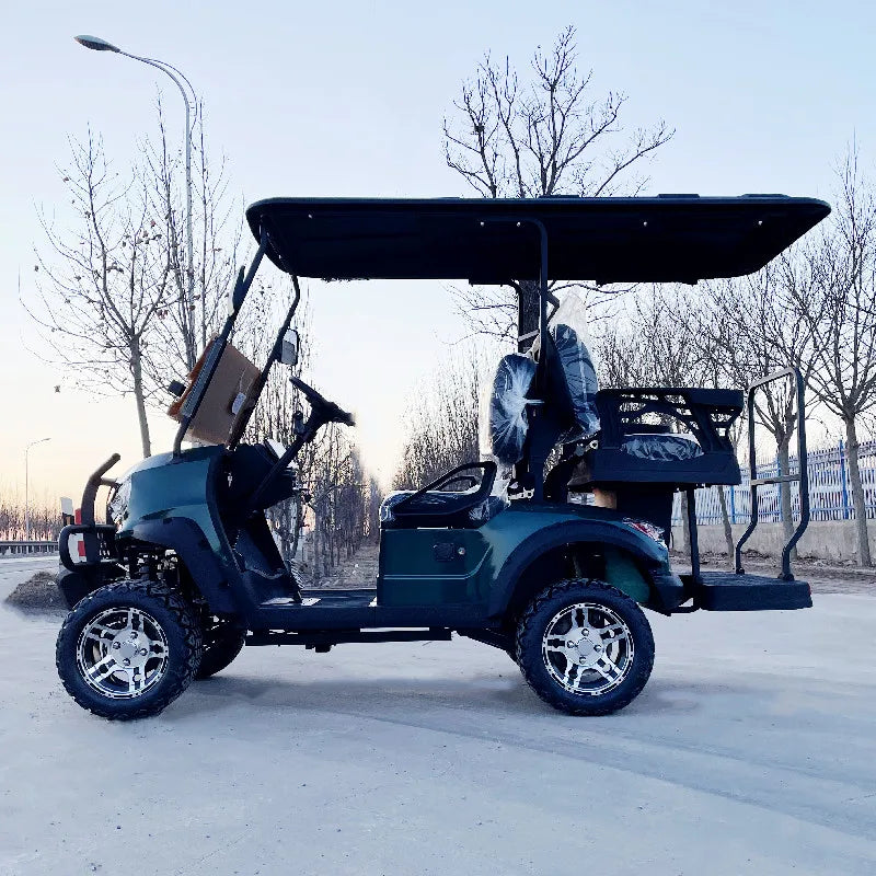 New Double Swing Arm Independent Front Suspension Off-Road Hunting Golf Cart 60V Lithium Battery Solar Panel Powered Golf Cart