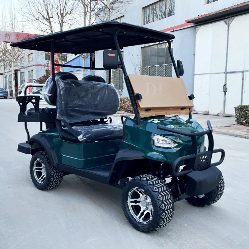 New Double Swing Arm Independent Front Suspension Off-Road Hunting Golf Cart 60V Lithium Battery Solar Panel Powered Golf Cart