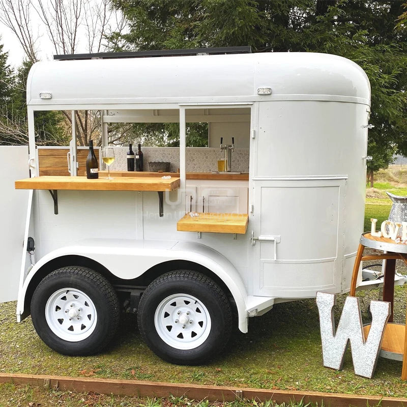 Custom Horse Food Trailer Multifunction Fully Equipped Mobile Kitchen Ice Cream Cart Hot Dog Coffee Trailer  Vending Food Cart