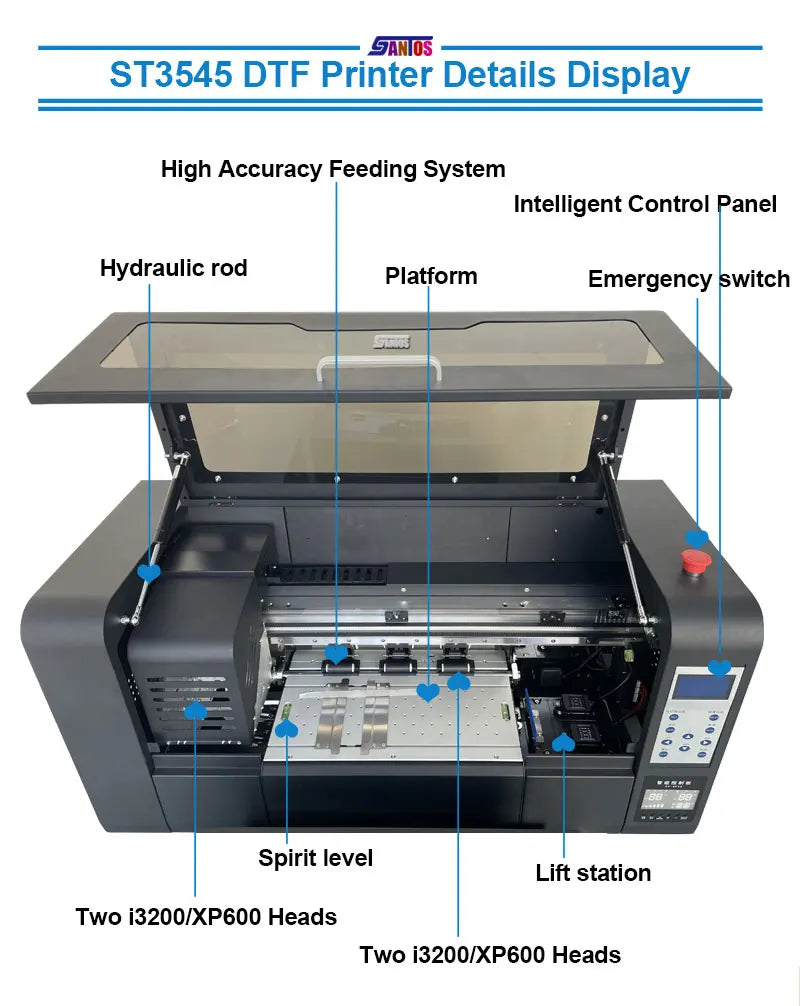 White Ink Dtf Pet Film Transfer A3 30Cm Dtf Printer Printing Machine Heat Press Pet Film Dtf Printer