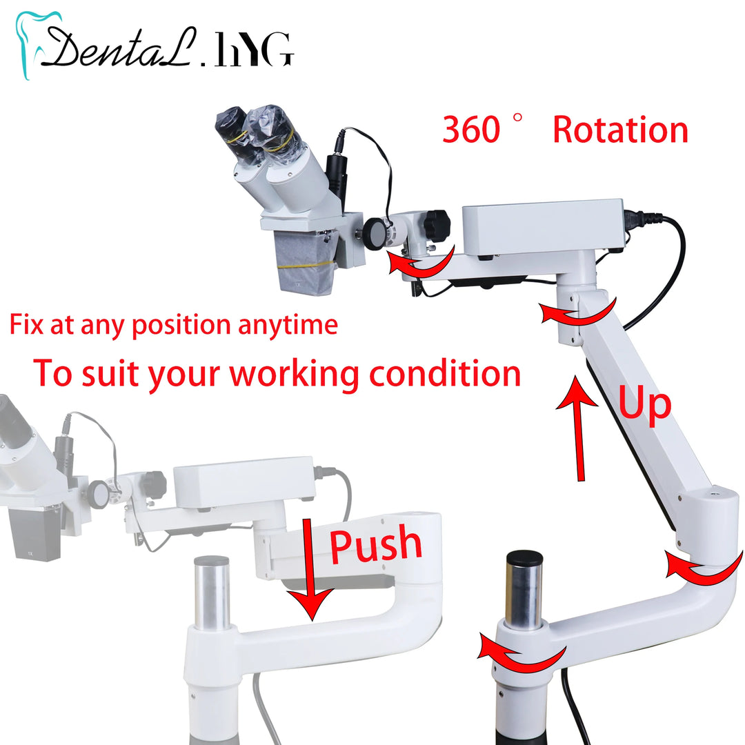 5watt LED Dental Binocular Microscope Rotatable for Dentists Dental Lab Equipment Denture Tool Equipment Spot Light Microscope