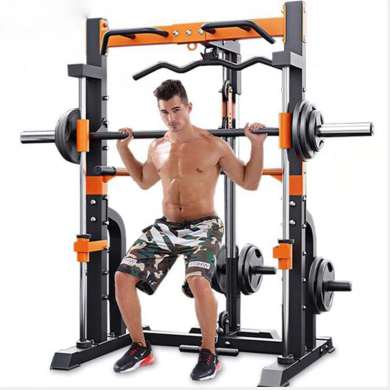 Smith machine - home squat rack, gym equipment, smith machine squat rack,multifunctional squat rack gym smith machine,Squat rack