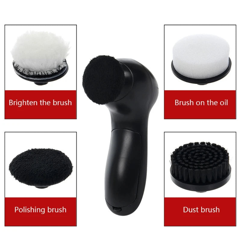 27RB Handheld Automatic Electric Shoe Brush Shine Polisher 5AA Battery Power Supply