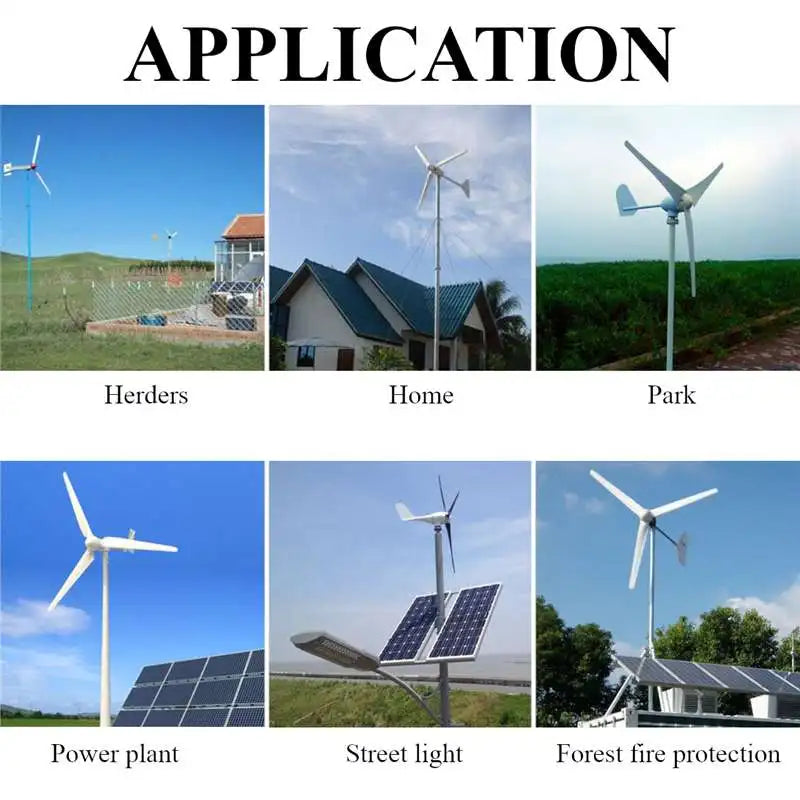 1000W Horizontal Wind Turbine Generator 400w 600w 12v 24v 48v Free Power NewEnergy Alternative Accessories For Home Street Lamps