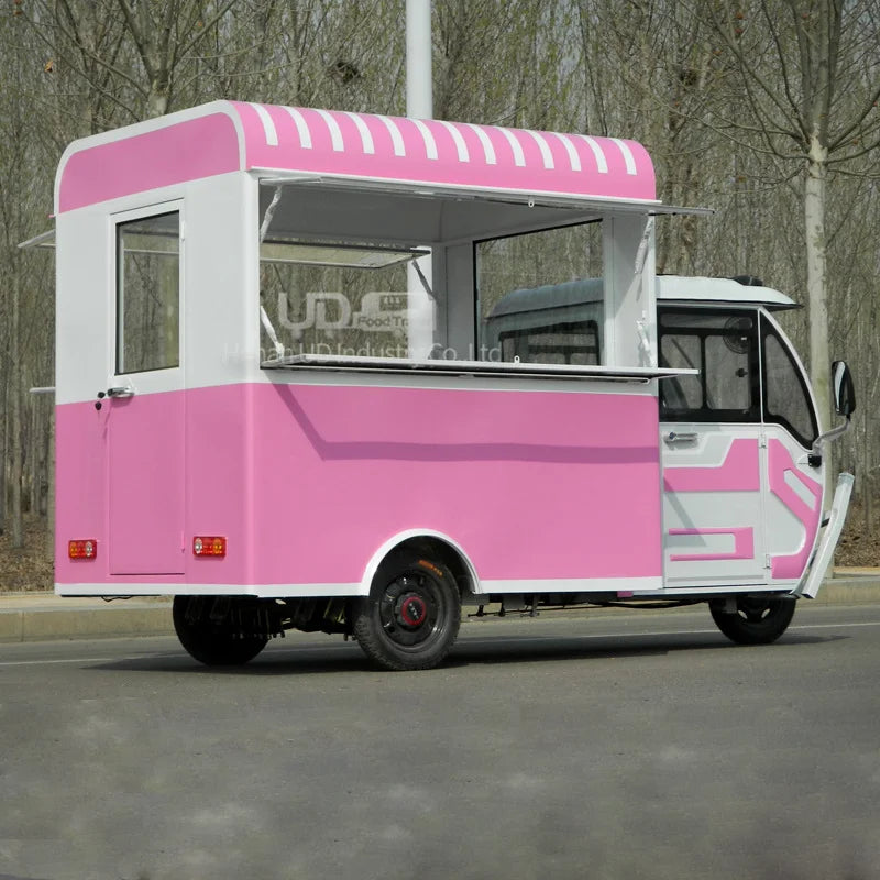 Mobile Mini Electric Food Truck Cheese Fries Cart Hot Dog Truck Tuk Tuk Tricycle Food Vending Cart Fully Equipped For Sale