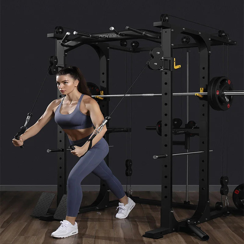 Comprehensive training device frame Smith Machine home free squat bench press commercial fitness equipment combination