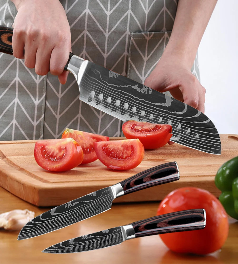 XITUO Kitchen Chef Knife 8 incn Professional Japanese Chef Knives High Carbon Stainless Steel Slicing Santoku fruit paring Knife