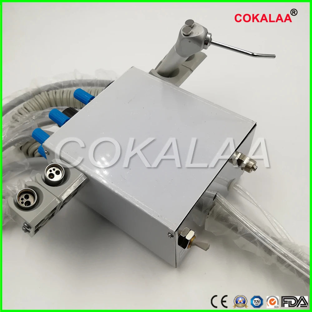 Portable Dental Lab two Turbine Air Compressor Unit 3 straw shape for dentist Handpiece tube 4 hole or 2 hole tube