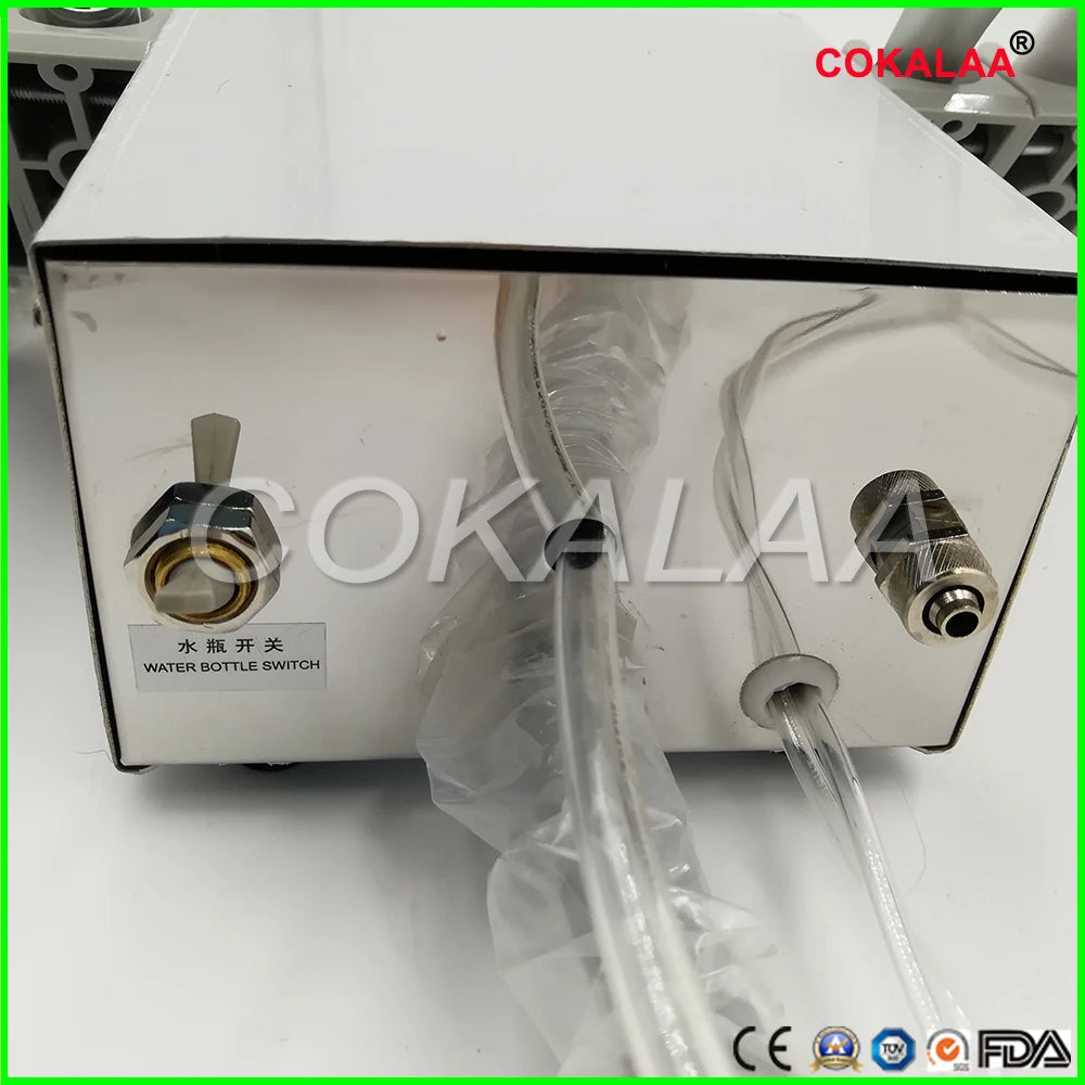 Portable Dental Lab two Turbine Air Compressor Unit 3 straw shape for dentist Handpiece tube 4 hole or 2 hole tube