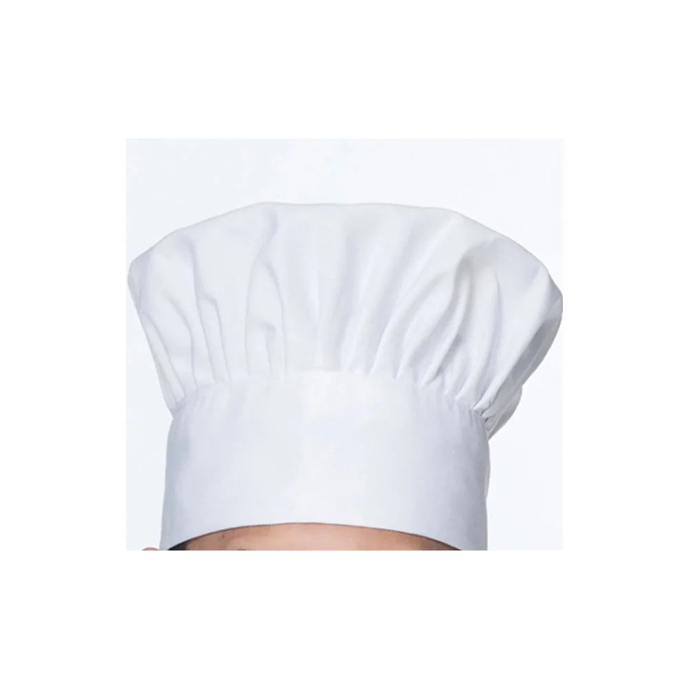 White Comfortable Cook Adjustable Men Women  Kitchen BBQ Restaurant Baker Chef Elastic Cap Hat Catering