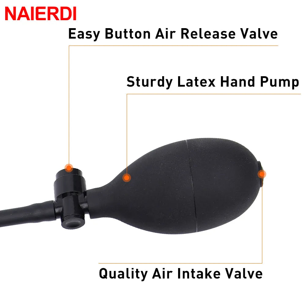 NAIERDI 3 Size Commercial Grade Air Wedge Bag Pump Professional Leveling Kit Pump Wedge Locksmith Hand Tools Auto Wedge Airbag