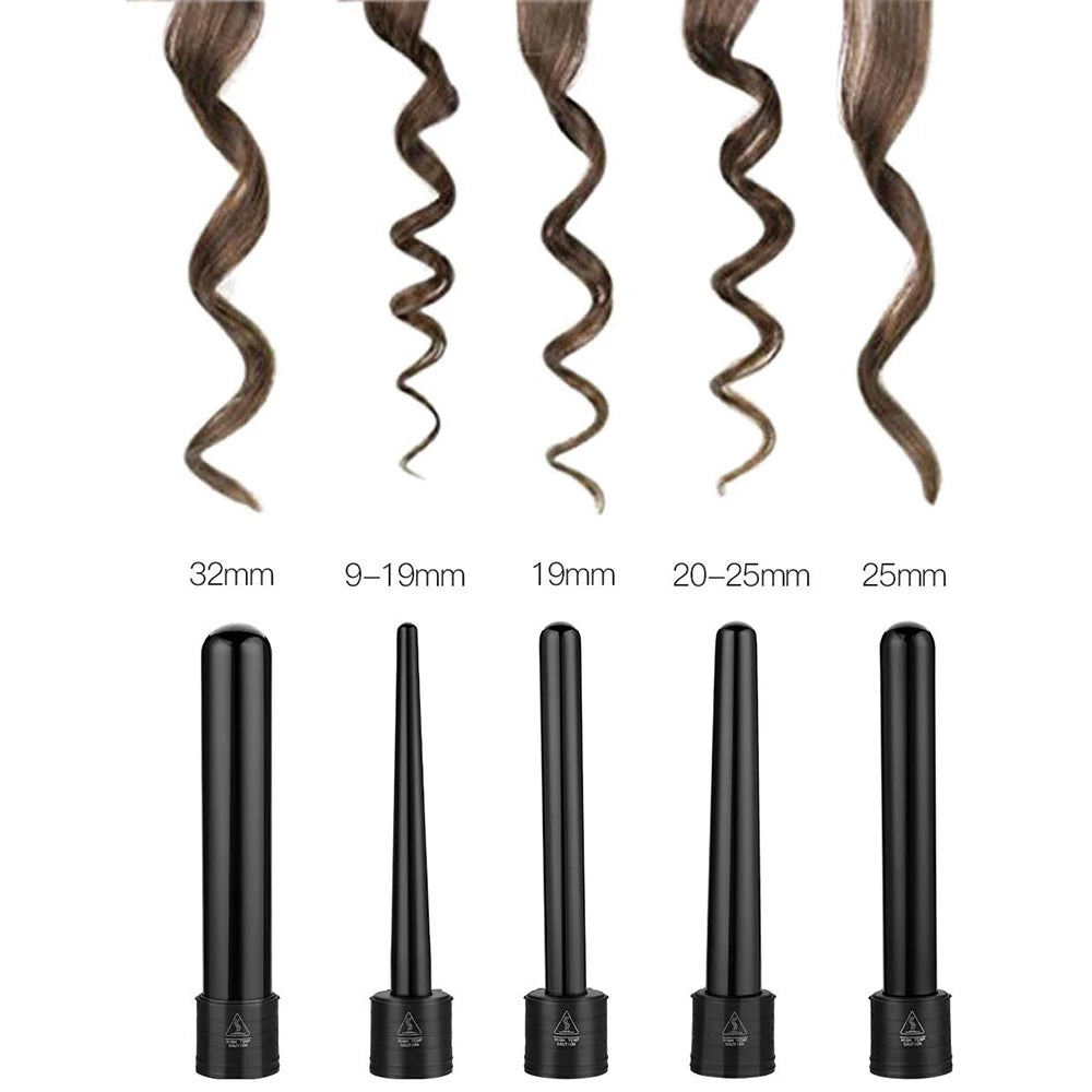 5P Curling Iron Hair Curler 9-32MM Professional Curl Irons Ceramic Styling Tools Hair Tong Hair Styling Tools