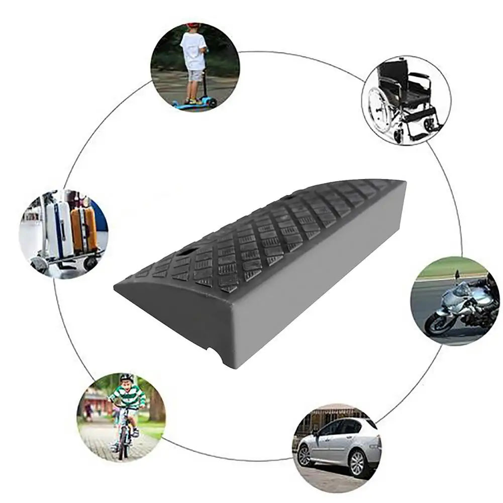 Curb Ramps Rubber Threshold Door Step Ramp 5CM/7CM High Portable Kerb Ramp Car Ramps Heavy Duty Wheelchair Ramps For Doorways Wi