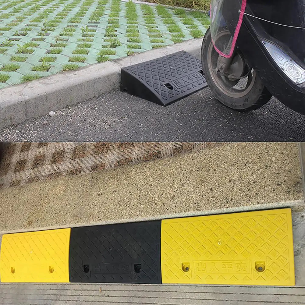 Curb Ramps Rubber Threshold Door Step Ramp 5CM/7CM High Portable Kerb Ramp Car Ramps Heavy Duty Wheelchair Ramps For Doorways Wi