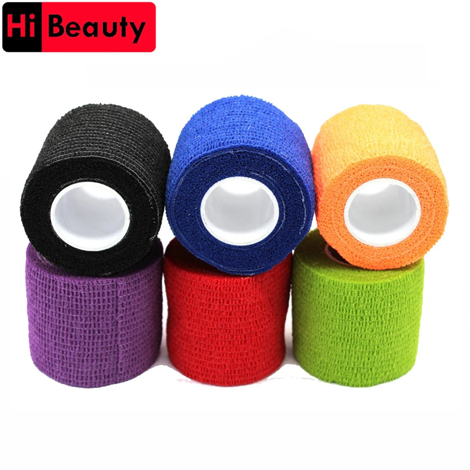 1 Roll 5*450cm Disposable Self-adhesive Flex Elastic Bandage Tattoo Handle Grip Tube Wrap Elbow Stick Tatu Tape Accessories