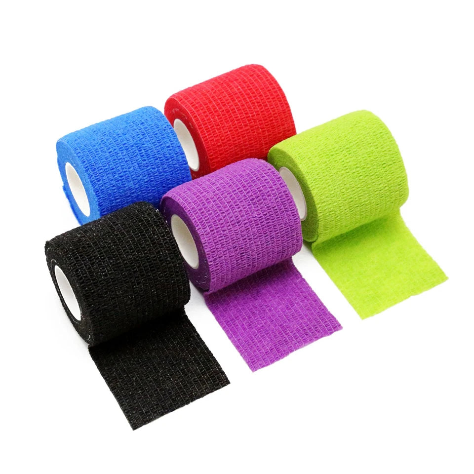 1 Roll 5*450cm Disposable Self-adhesive Flex Elastic Bandage Tattoo Handle Grip Tube Wrap Elbow Stick Tatu Tape Accessories