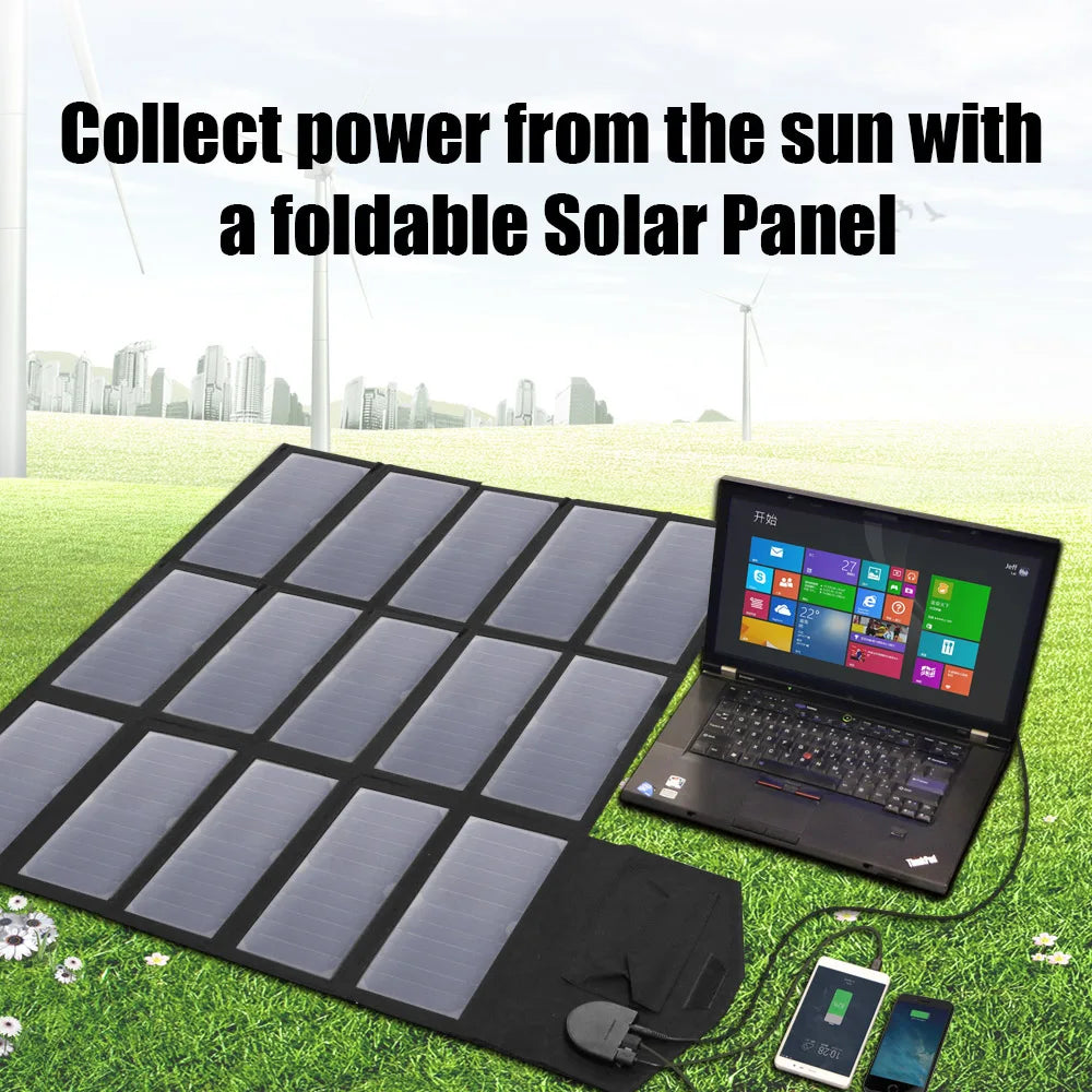 ALLPOWERS 100W 18V 12V Portable Solar Panel Foldable Solar Battery Charger for Laptop Mobile Phone Power Station Travel Camping