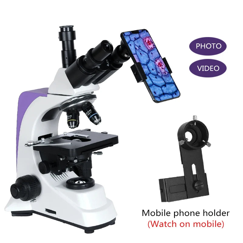 1000x 2500X Professional Biological Lab HD Microscope Trinocular Binocular digital camera lcd eyepiece electronic USB HDMI VGA