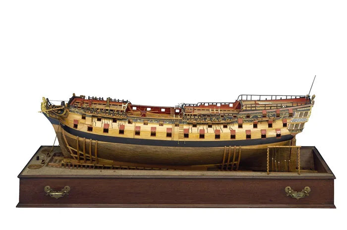 Exquisite Museum Level Ship Model Building Kit 1/48 British Royal 74 Cannons Battleship Besena wooden model kits