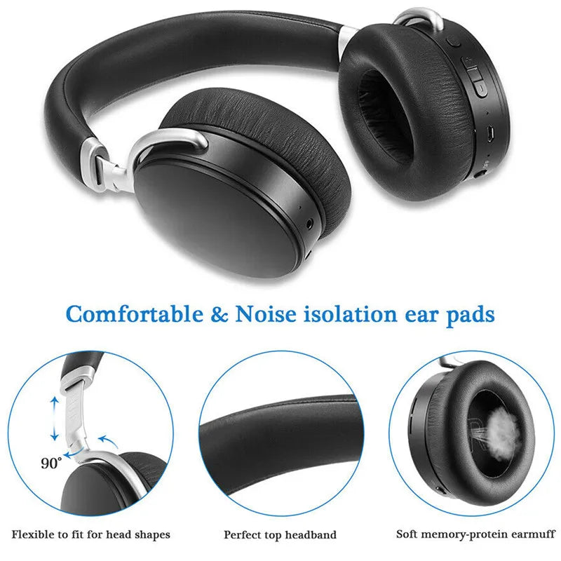 Wireless bluetooth headphone Digital foldable Headset anc active noise cancelling headphone earphone with Microphone