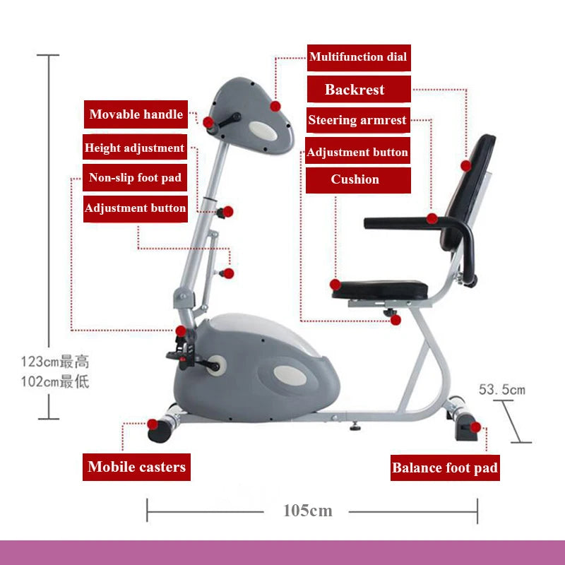 MIYAUP Middle-aged And Elderly Upper And Lower Limb Training Recovery Equipment Electric Bedroom Exercise Bike