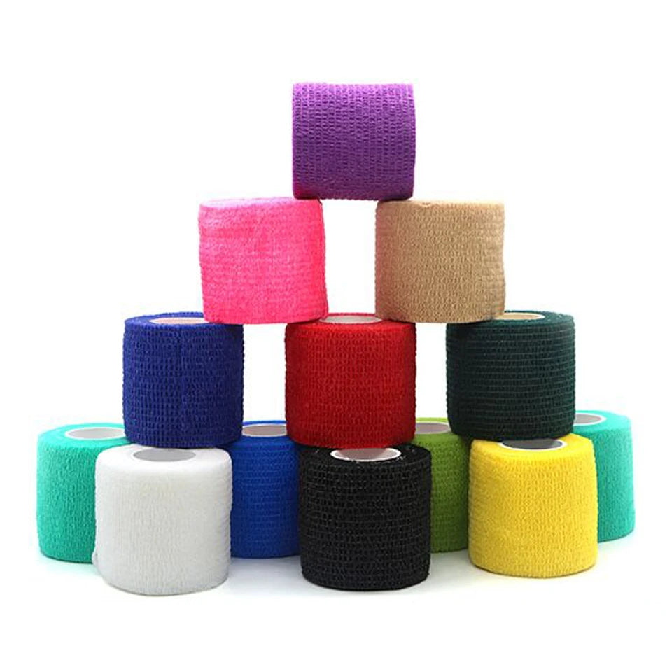 1 Roll 5*450cm Disposable Self-adhesive Flex Elastic Bandage Tattoo Handle Grip Tube Wrap Elbow Stick Tatu Tape Accessories