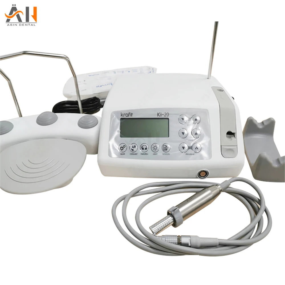 Dental implant motor machine Korea original ki-20 implant system dentist equipment with 1 pcs LED contra angle handpiece kit