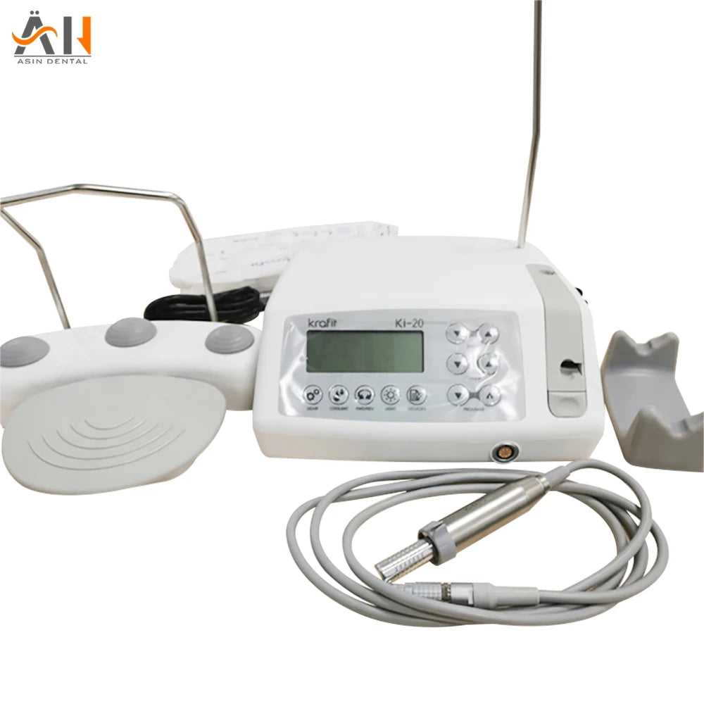 Dental implant motor machine Korea original ki-20 implant system dentist equipment with 1 pcs LED contra angle handpiece kit