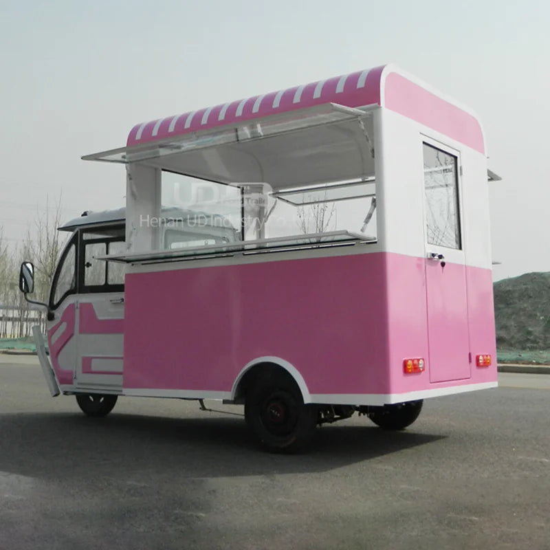 Mobile Mini Electric Food Truck Cheese Fries Cart Hot Dog Truck Tuk Tuk Tricycle Food Vending Cart Fully Equipped For Sale