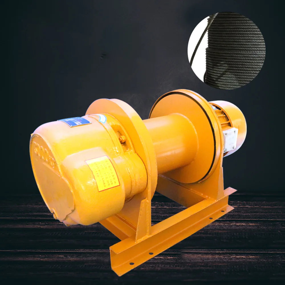 1T Electric Crane Heavy Industry 380v windlass Tools Hoist Traction Machine winch For lifting goods