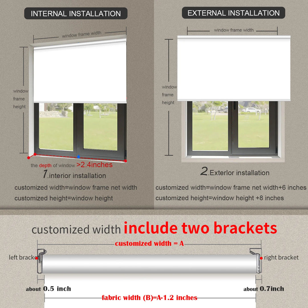 Waterproof Electric Roller Blinds with Cover, Remote Control, Outdoor Shades, Wind-Proof, Customized Size, New Arrival