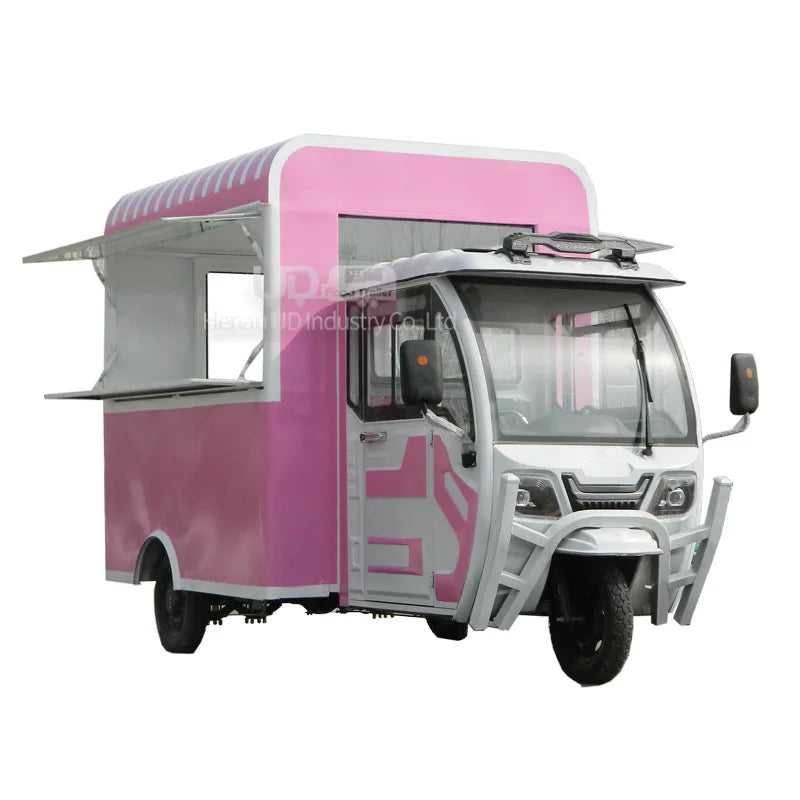 Mobile Mini Electric Food Truck Cheese Fries Cart Hot Dog Truck Tuk Tuk Tricycle Food Vending Cart Fully Equipped For Sale