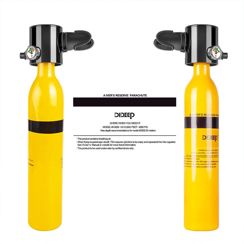 0.5L Diving System Mini Scuba Oxygen Cylinder Air Tank Scuba Reserve Air Tank Pump Snorkeling Gear Snorkeling Diving Equipment