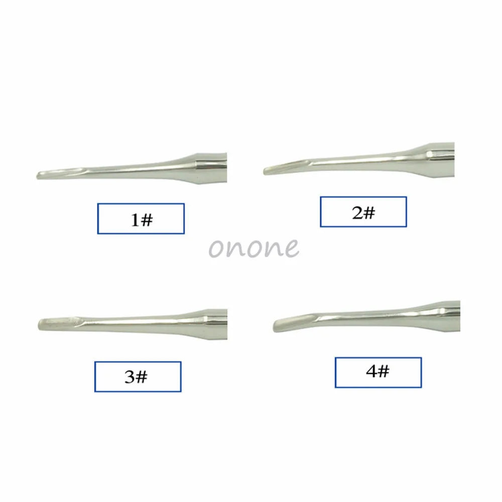 4pcs/set Dental Elevator Stainless Steel Tooth Elevator Dentist Tools Stright Root Elevator Dental Lab Instrument