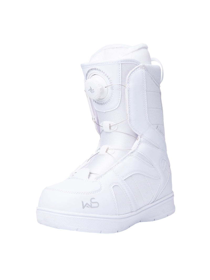 WS Snowboard Shoes Snowboard BOA Wire Buckle Automatic Snowshoes White Women's Veneer Shoes Very Light