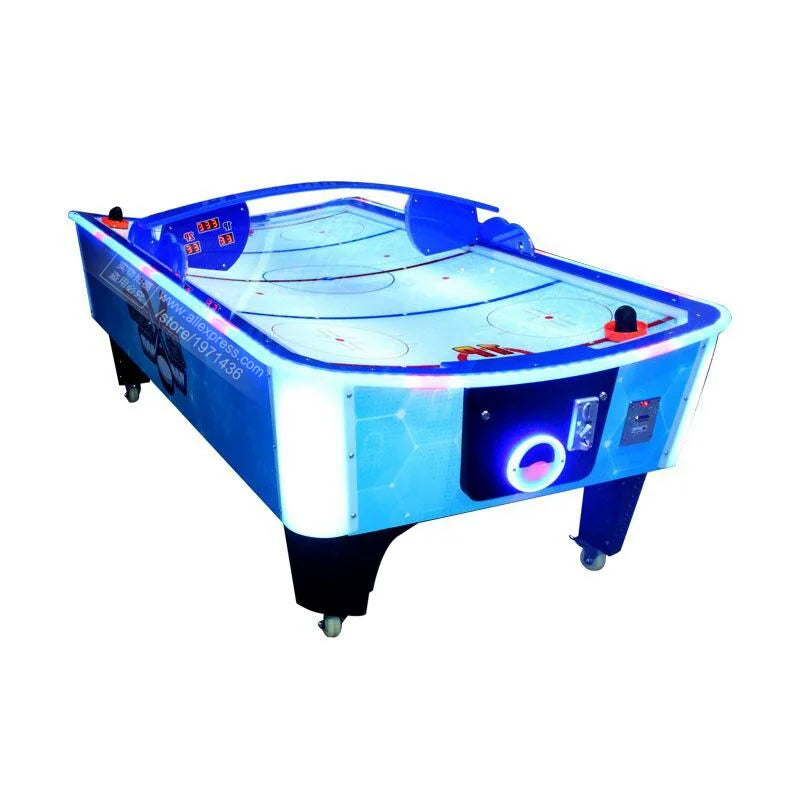 Adults Curved Air Hockey Table Shopping Malls Game Zone Room Amusement Center Park Equipment Token Coin Operated Arcade Machine