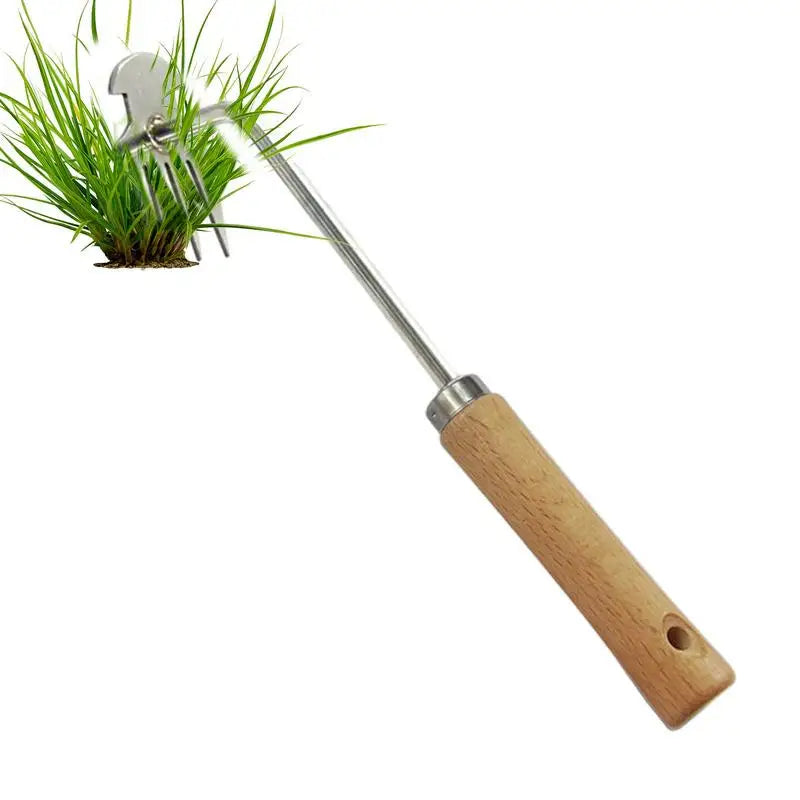 Weeding Puller Tool Gardening Tool Small Hoe Puller Hand Tool Stainless Steel Gardening Hoe for Weeding Digging Cultivating