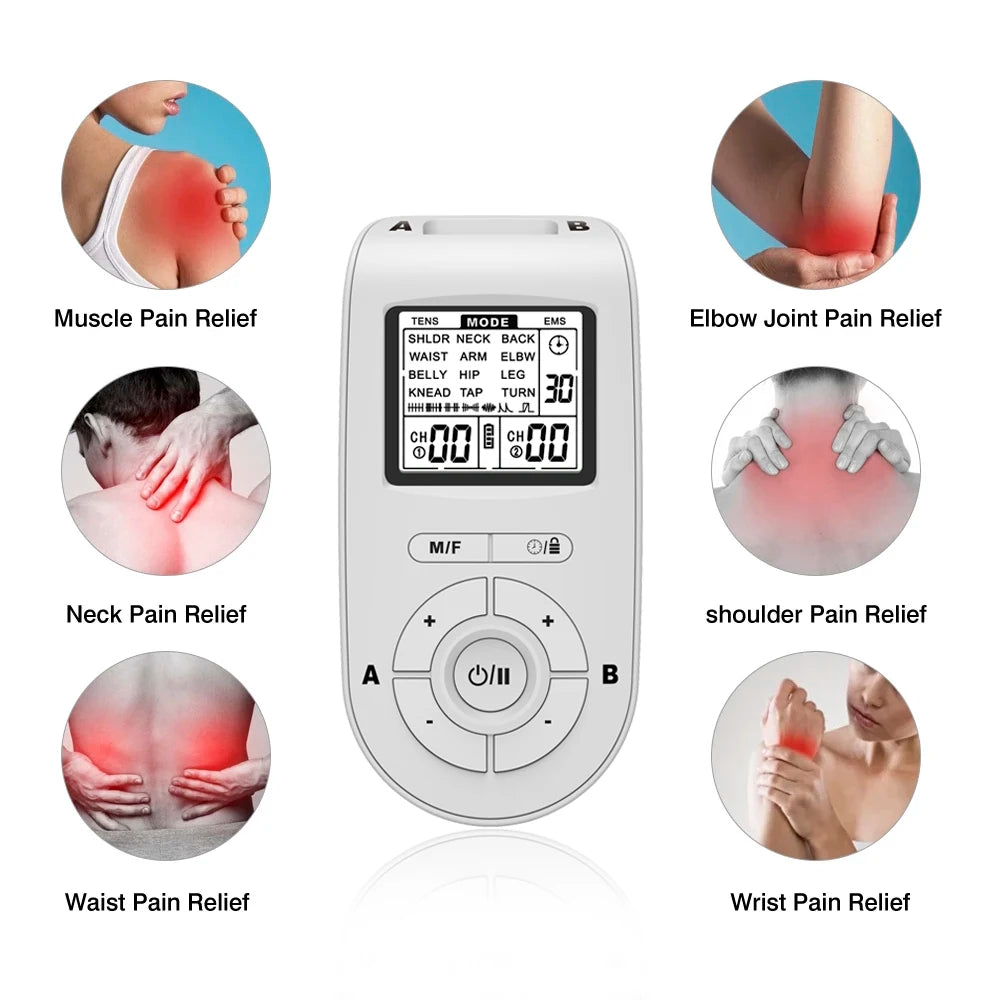 24 Modes Electric Tens Relax Muscle Stimulator EMS Acupuncture Body Massage Digital Therapy Slimming Machine Electrostimulator