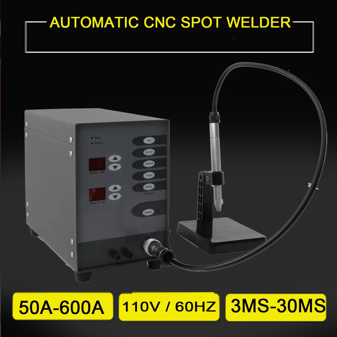 100W Spot Welder 110V Spot Laser CNC Welding Machine Automatic Pulse Argon Gold Silver Steel For Jewelry Dentistry