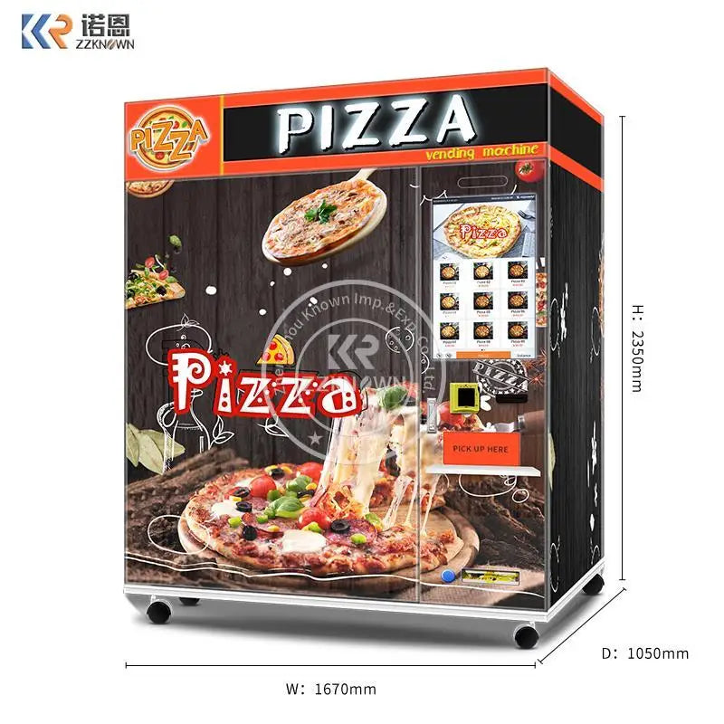 Pizza Vending Machine Hot Food Vending Machine With 55inch Touch Screen On The Machine With Coin Cash And Card Reader For Sale