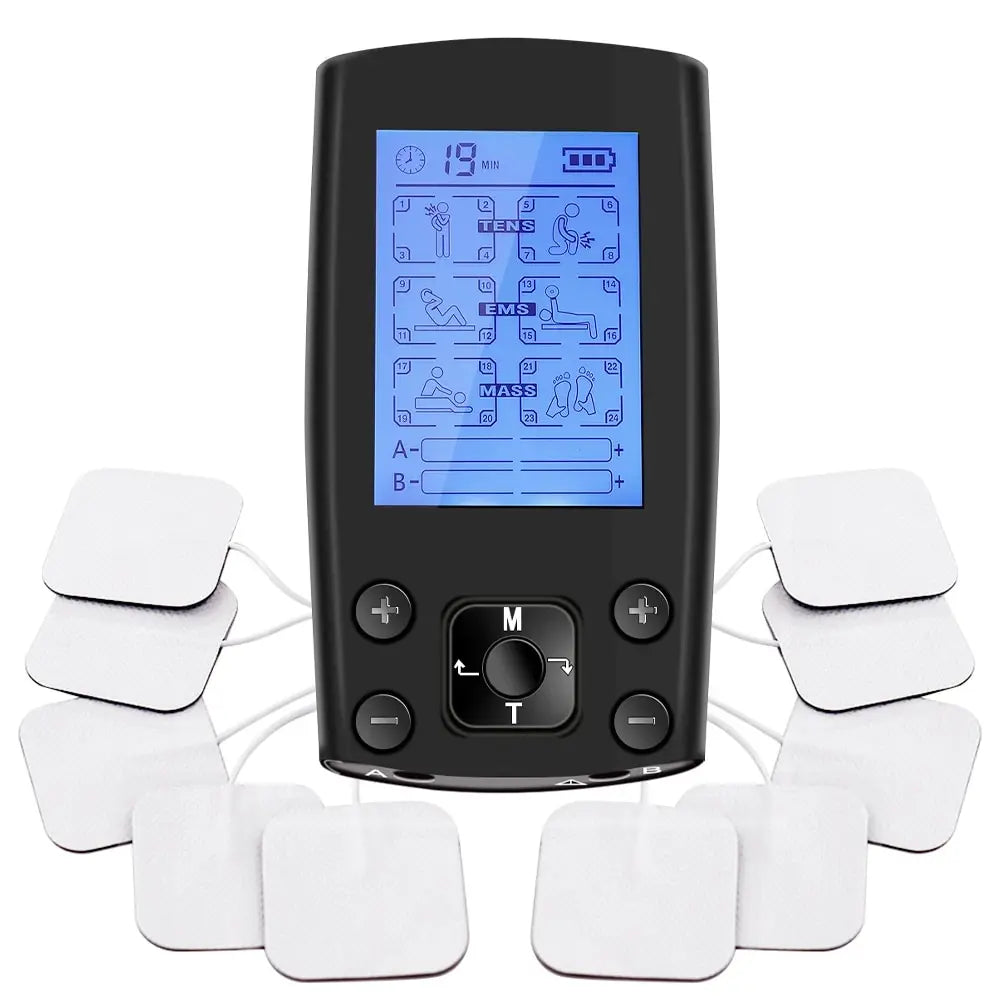 24 Modes Electric Acupuncture EMS Tens Muscle Stimulator 20 Intensities Therapy Pulse Body Massager Electro Health Care Machine