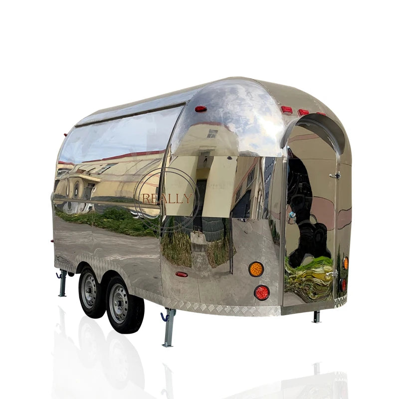 Mobile Fast Food Cart Concession Airstream Catering Ice Cream Food Van Trailer Kitchen Kiosk Customizabled