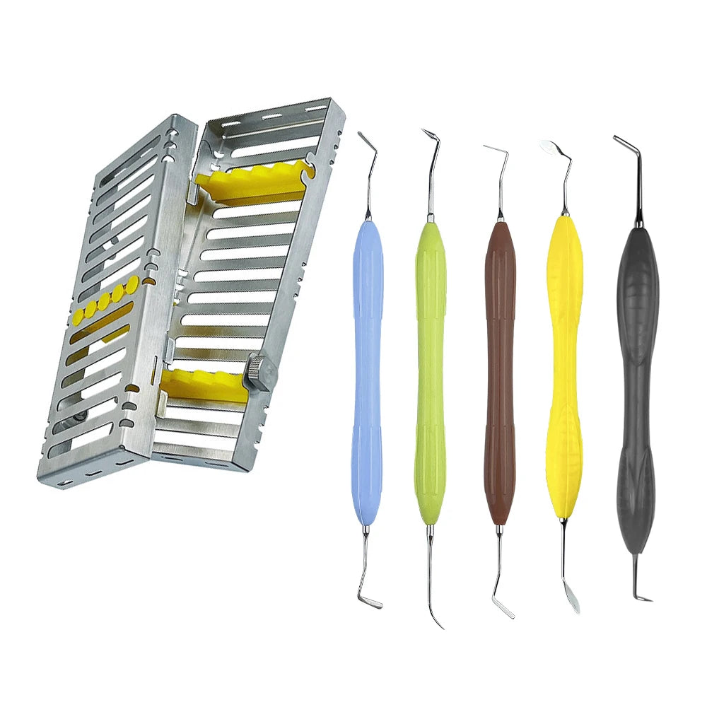 Dental Resin Spatulas Aesthetic Restoration Knife Instrument Disinfection Box Resin Filler Restoration Spatula Dentist Tools