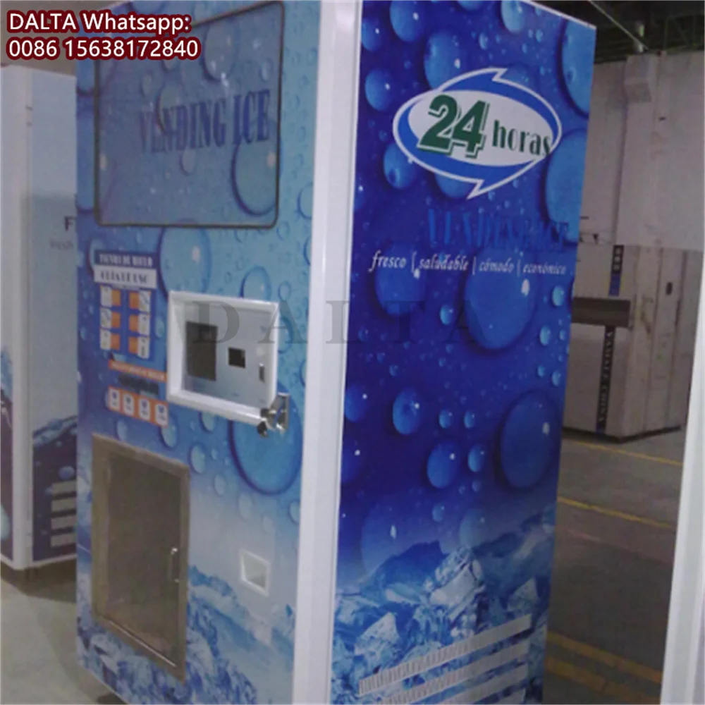 160KG/24H Automatic Pure Ice Cube Bagging Vending Machine Commercial Bagged Ice Dispenser With Auto Seal Function