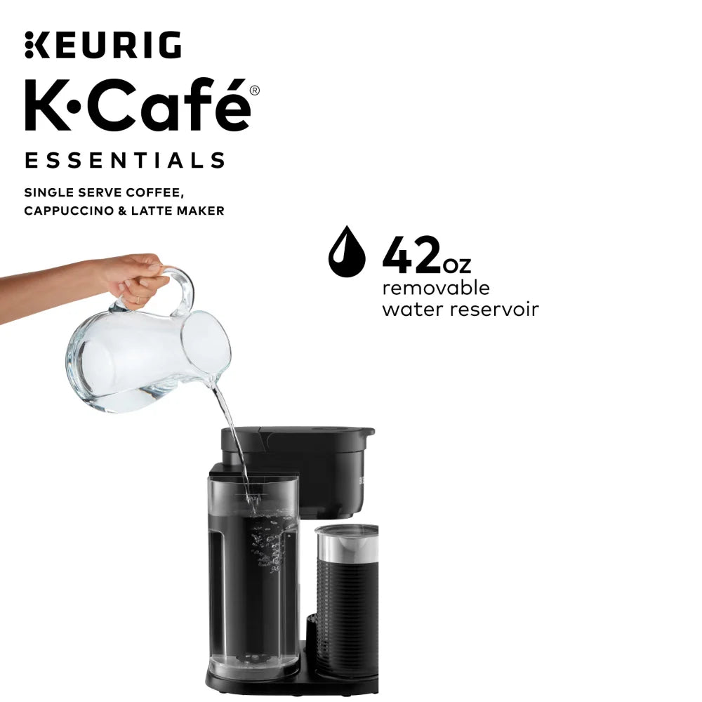 2023 New Keurig K-Café Essentials Single Serve K-Cup Pod Coffee Maker, Black