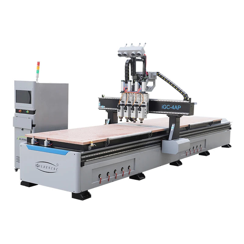 Automatic Cnc Woodworking Four Spindle Heads Wooden Door Router Kitchen Cabinets Processing Furniture Making Machine