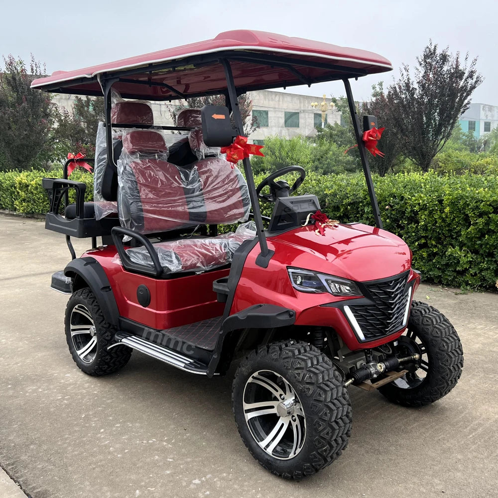 MMC Deluxe Edition Seat 72V Lithium Battery Solar Golf Carts 4 Seaters 7000W Off Road Street Legal Buggy Electric Golf Cart