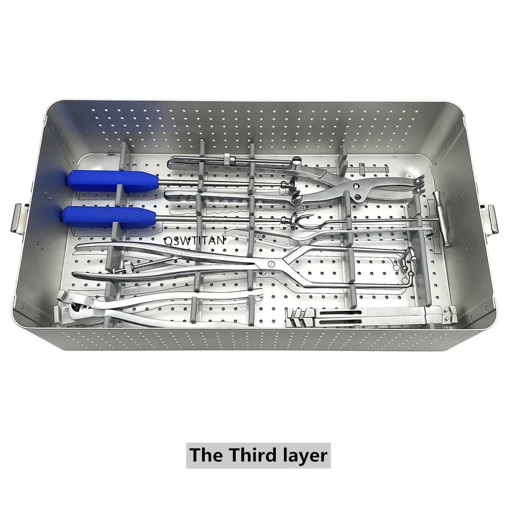 1set Pelvic Reconstruction Plate surgical Instrument with Sterilization Box Orthopedic Bone Plate set Instruments