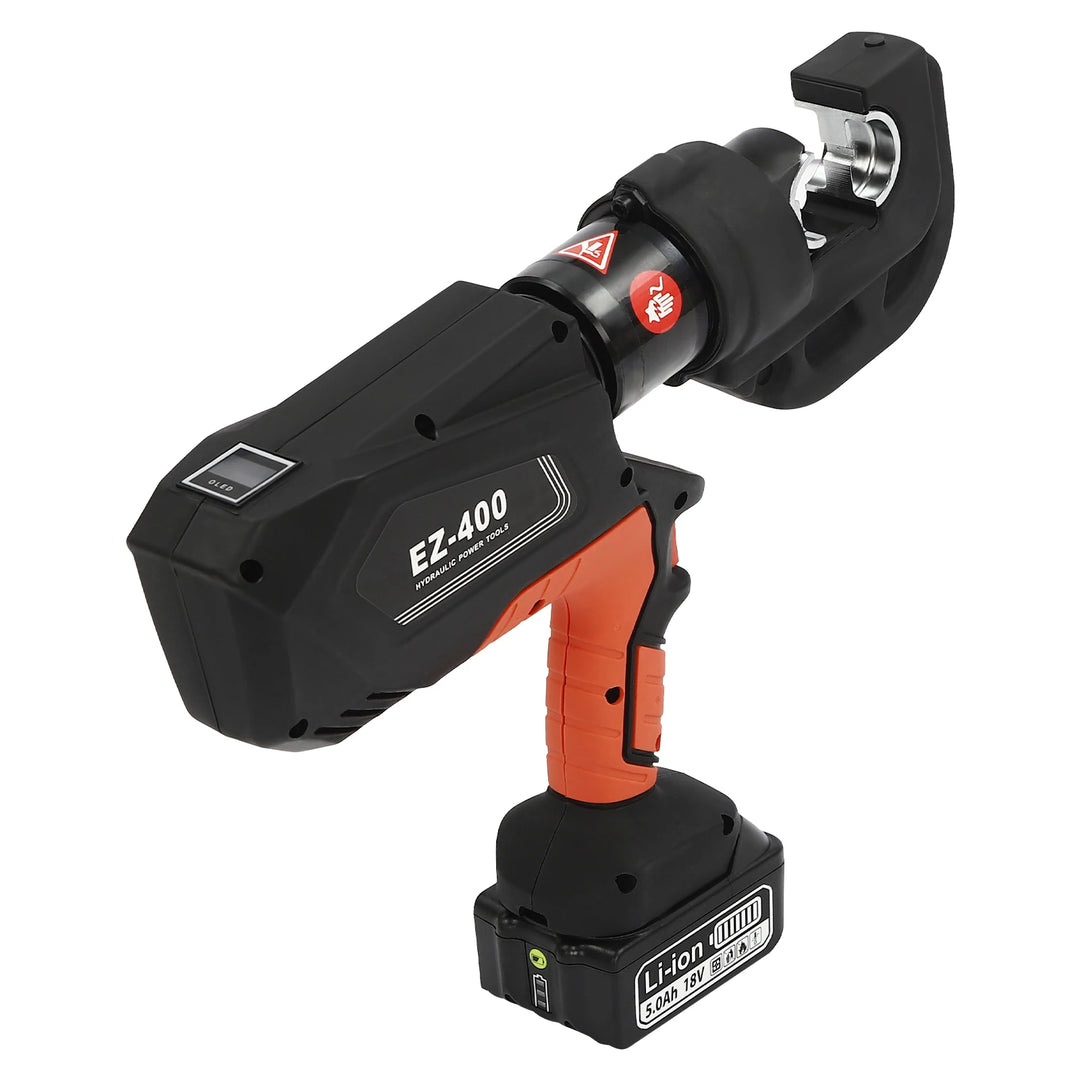 18V EZ-400 Electric Hydraulic Plier Rechargeable Battery Powered Crimping Tool 16-400mm² with Pure Copper Motor