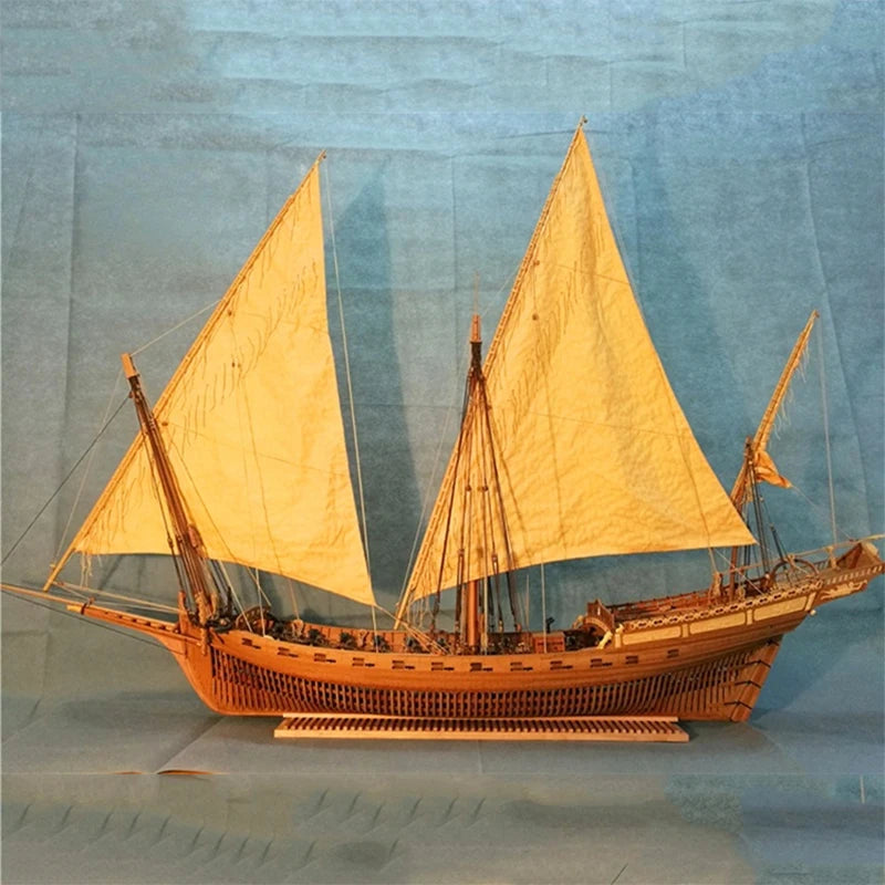 1/48 Wooden Sailing Model Kit Le Requin1750 Full Rib Shark Assembly Kit W017 Boat Model